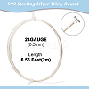 999 Fine Silver Sterling Silver Wire STER-WH0008-04B-S-2