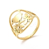 Ion Plating(IP) 304 Stainless Steel Bird Adjustable Ring for Women RJEW-L107-034G-1