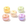 UV Plating Rainbow Iridescent Acrylic Beads PACR-K003-01-1