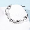 304 Stainless Steel Teardrop Shape Link Bracelets for Women BJEW-L706-05P-3