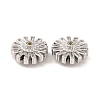 Brass Micro Pave Clear Cubic Zirconia Beads KK-S389-17P-2