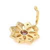 Brass Micro Pave Clear Cubic Zirconia Fold Over Clasps KK-G505-08G-2
