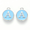 Platinum Plated Alloy Enamel Charms LS-ENAM-S118-04A-P-1