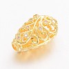 Brass Micro Pave Cubic Zirconia Beads ZIRC-K031-02G-2