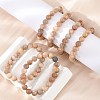 Natural Sunstone Stretch Bracelets BJEW-E373-10mm-04-3