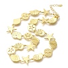 Rack Plating Brass Shell Shaped & Starfish Link Chain Necklaces NJEW-Q345-04G-1