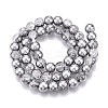 Electroplated Crackle Glass Beads Strands X-EGLA-N014-8mm-03-2