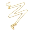 Brass Micro Pave Clear Cubic Zirconia Pendant Necklaces NJEW-Z038-01G-L-1