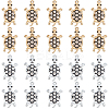 20Pcs 2 Colors Alloy Rhinestone Pendants ENAM-SC0004-47-1