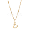 1pc 304 Stainless Steel Letter Pendant Necklaces NJEW-LP0001-39E-G-1
