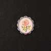 Opaque Embossed Printed Acrylic Pendants MACR-CJC0003-09A-1
