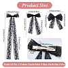 12Pcs 6 Styles Polyester Alloy Bowknot Hair Clips PHAR-CN0001-02-2