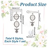 DIY Blank Oval Tibetan Charms Brooches Making Kit JEWB-AR00001-2