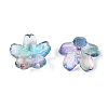 Baking Paint Transparent Glass Bead Caps DGLA-N014-06B-01-2