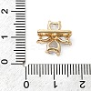 Brass Pave Clear Cubic Zirconia Spacer Bars ZIRC-F146-03G-3