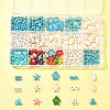 DIY Synthetic Turquoise & Natural Cowrie Shell Beads Jewelry Making Finding Kits DIY-FS0005-98-7