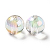 Two Tone UV Plating Rainbow Iridescent Acrylic Beads TACR-D010-03A-01-2