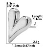 Stylish 304 Stainless Steel Heart Stud Earrings for Women IH1399-3-1