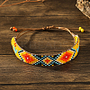Bohemian Style Geometric Glass Seed Bead Handmade Bracelet for Women HL6362-2-1