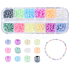 48G 12 Colors Glass Seed Beads SEED-YW0002-73-1