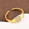 Brass Micro Pave Cubic Zirconia Cuff Rings for Women RJEW-Z113-19-1