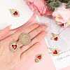 5Pcs 5 Styles Brass Enamel Pendants KK-CA0002-82-3