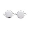 Non-Tarnish 304 Stainless Steel Cabochon Connector Settings A-STAS-G127-14-12mm-P-2