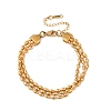 304 Stainless Steel Beads Multi-strand Bracelets BJEW-K287-01G-4
