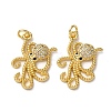 Brass Micro Pave Cubic Zirconia Pendants KK-A271-03C-G-1