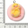 Flocking Resin Sleeping Pendants RESI-D072-02B-3