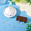 24Pcs 2 Colors Brass Linking Rings KK-TA0003-07-5