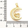 Brass Micro Pave Cubic Zirconia Pendants ZIRC-D275-04G-3