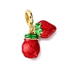 Brass Enamel European Dangle Charms KK-C119-03G-2