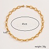201 Stainless Steel Oval Link Chain Necklacces MF4965-1-3