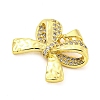 Brass Micro Pave Clear Cubic Zirconia Pendants FIND-Z044-05G-2