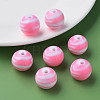 Opaque Striped Acrylic Beads MACR-S373-27B-05-6