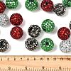 Christmas Theme Acrylic Rhinestone Beads OACR-L020-01-3