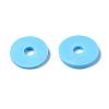 Flat Round Handmade Polymer Clay Beads CLAY-R067-12mm-36-6