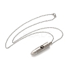 304 Stainless Steel Paw Print Bullet Shape Pet Memorial Keepsake Urn Ashes Pendant Necklaces NJEW-P326-03P-4
