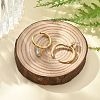 304 Stainless Steel Micro Pave Cubic Zirconia Hoop Earrings Ion Plating(IP) STAS-R004-03G-02-3