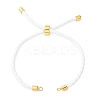 Adjustable Round Braided Microfiber Leather Cord Bracelet Making KK-CBAC260-01G-30-1
