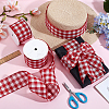 Polyester Tartan Wired Ribbon OCOR-WH0077-087B-4