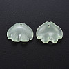 Transparent Baking Painted Imitation Jade Glass Pendants DGLA-Q025-001D-1