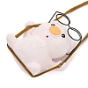 Cute Gesso Swinging Pig Pendant Decorations LS-HJEW-A008-01C-2