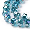 Electroplate Transparent Glass Beads Strands EGLA-H101-03B-3