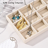 12 Grids Rectangle Wood Covered with Velvet Jewelry Trinket Display Trays AJEW-WH20054-062F-01-3