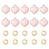 Heart Alloy Enamel Charms ENAM-YW0002-85C-1