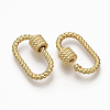 Brass Screw Carabiner Lock Charms LS-KK-T047-02G-3