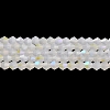 Imitation Jade Electroplate Glass Beads Strands GLAA-F029-J4mm-D06-1