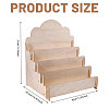 4-Tier Wood Greeting Card Display Riser Stands ODIS-WH0043-229-2